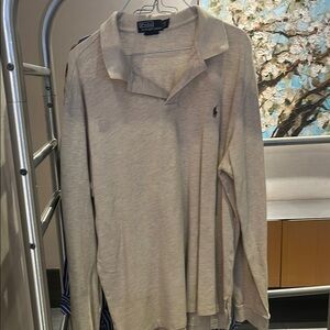 Polo by Ralph Lauren Men's Cream Long Sleeve Shirt